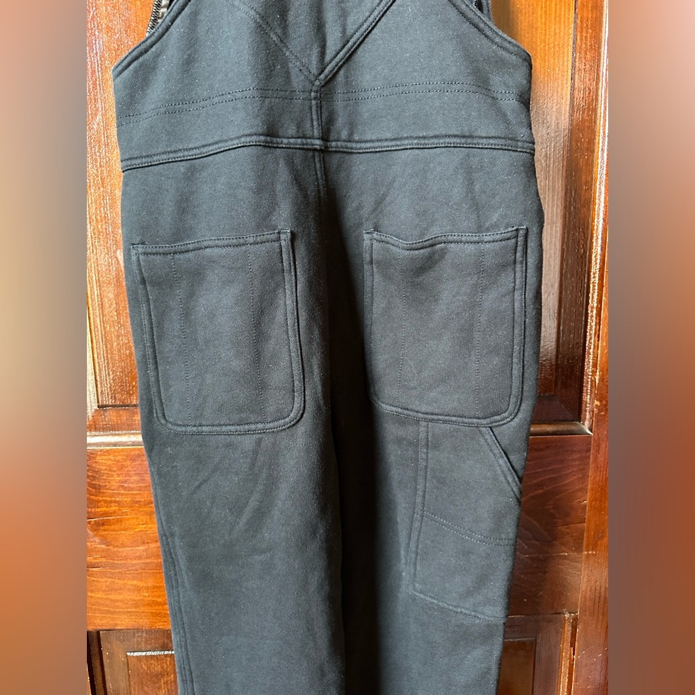 Champion Super Fleece Overalls Mens Sz XS Black Spellout Sweatpants Jogger 30x28 - Picture 9 of 11
